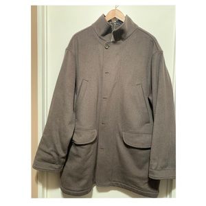 Eddie Bauer Outdoor Outfitters Men's  Sz M GREEN Lined Trench Coat Thinsulate